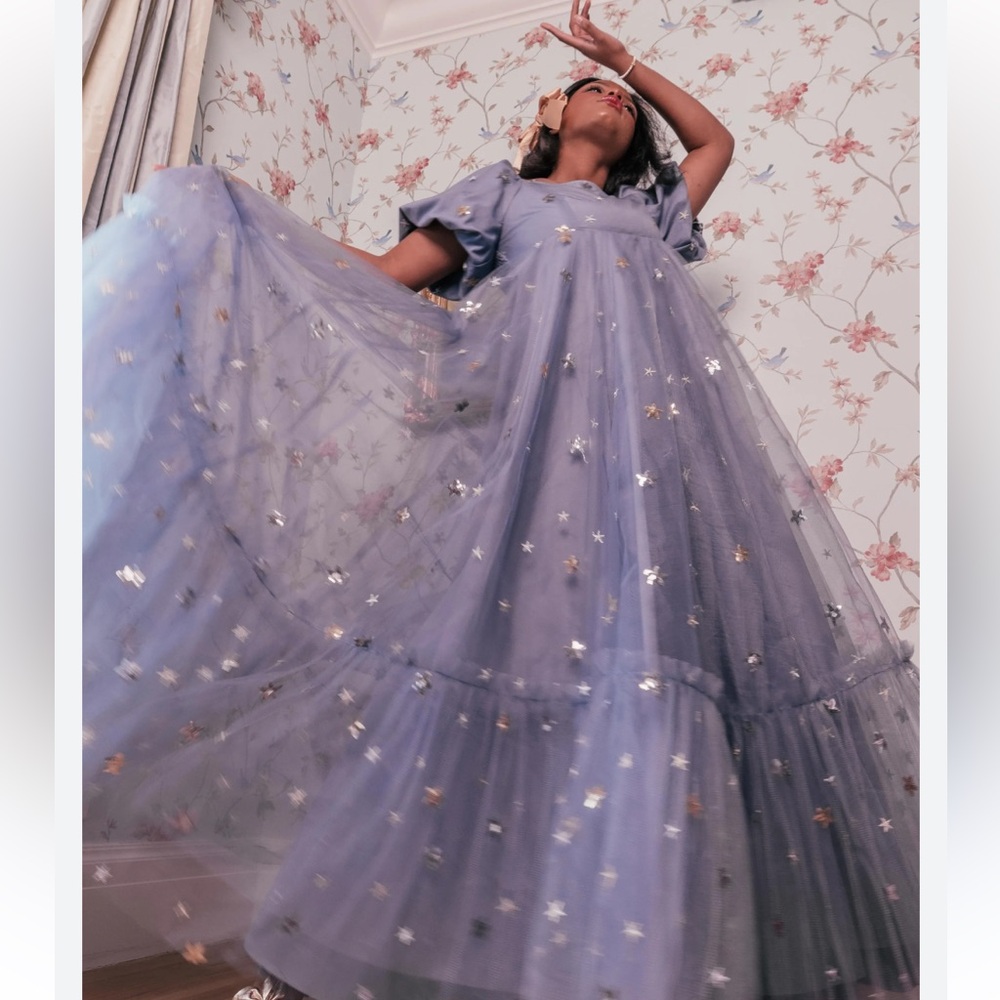 JessaKae Wendy Starry Gown Dress in Blue Star Blur whimsigoth fairycore - Picture 2 of 7
